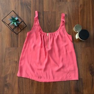 Express XS Pink Gold Zipper Tank
